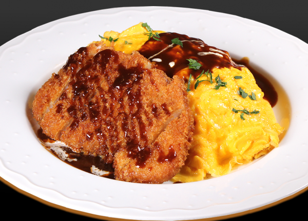 黒豚カツオムライス